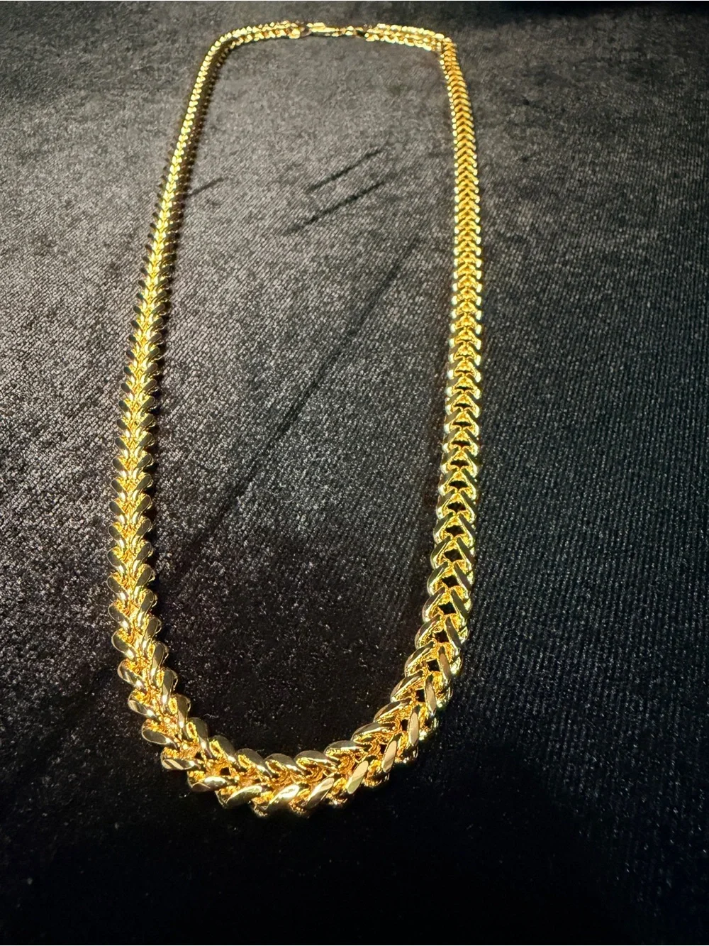 Franco 24in 6.5MM Italy 750 Stamped Gold Filled necklace. Perfect Piece.